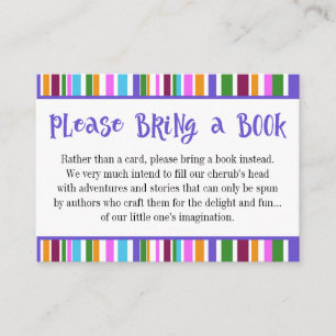 Tarjetas de Solicitud de Libros para Baby Shower c