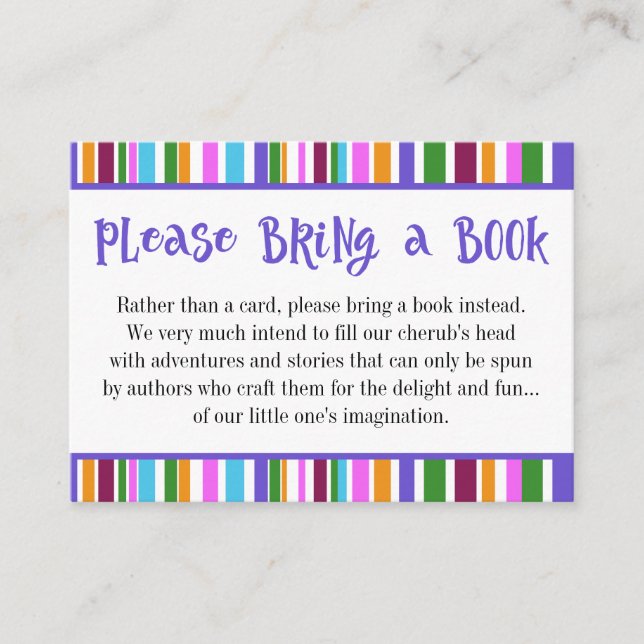 Tarjetas de Solicitud de Libros para Baby Shower c (Anverso)