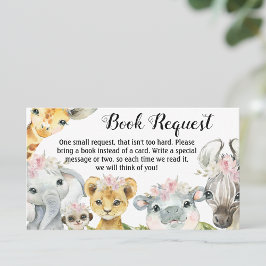 Tarjetas de solicitud de libros para baby shower d