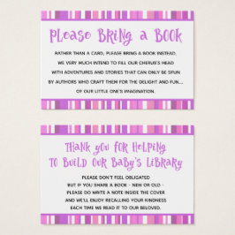 Tarjetas de solicitud de libros para baby shower d