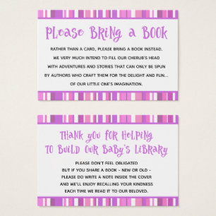 Tarjetas de solicitud de libros para baby shower d
