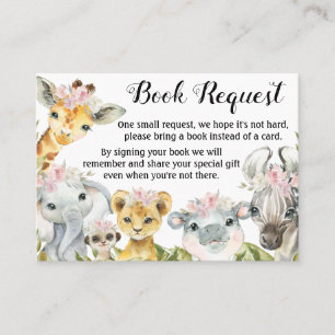 Tarjetas de solicitud de libros para baby shower d