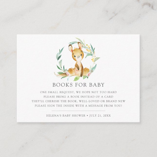Tarjetas de solicitud de libros para Baby Shower d (Anverso)