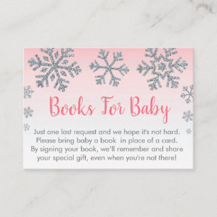 Tarjetas de solicitud de libros para bebés rosados