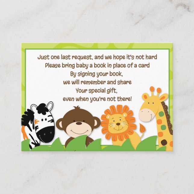 Tarjetas de solicitud de reserva de animales de Sa (Anverso)