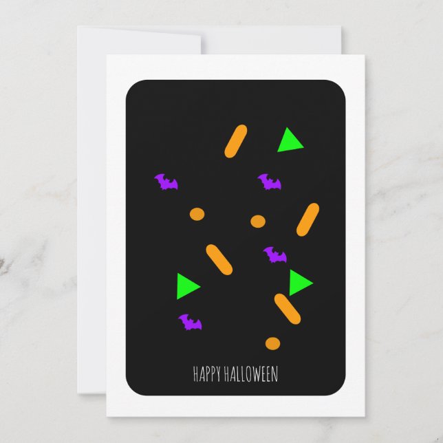 Tarjetas de Sprinkles con tema de Halloween feliz (Anverso)