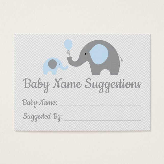 Tarjetas de sugerencia de nombre Baby Shower para  (Frente)