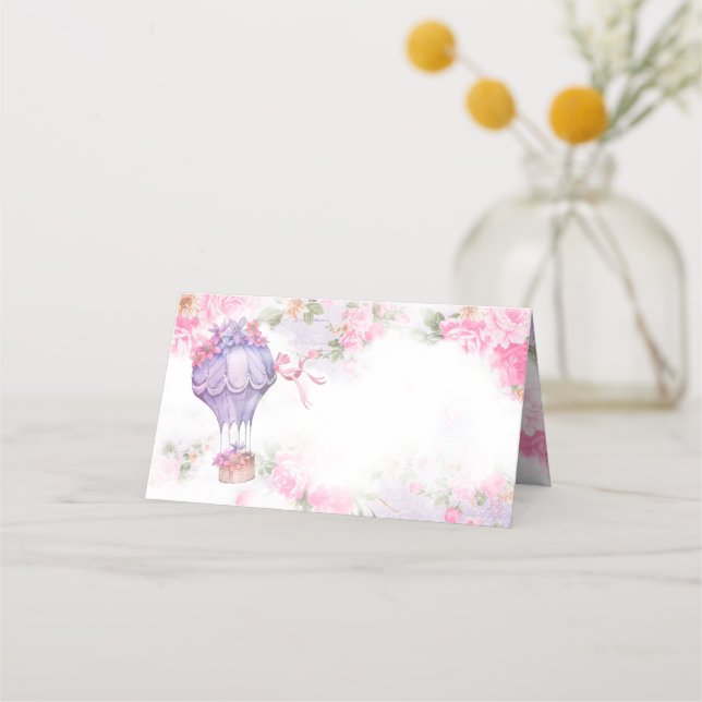 Tarjetas de tabla Baby Shower de globos de aire ca (Anverso)