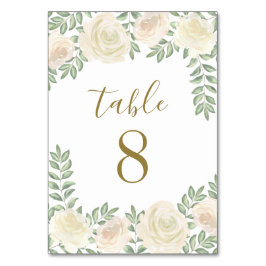 Tarjetas de tabla Boda floral rosa Rubor de marfil