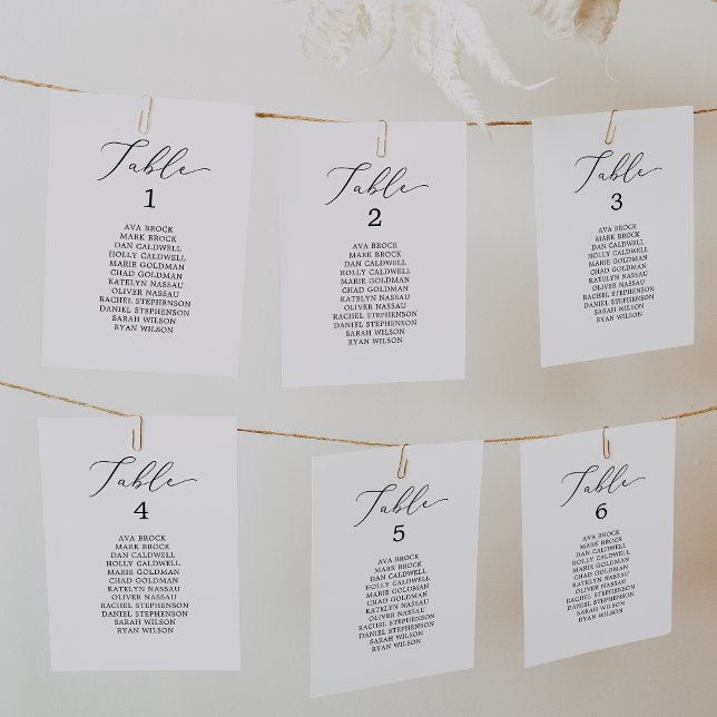 Tarjetas de tabla de asientos Delicadas con número (Subido por el creador)