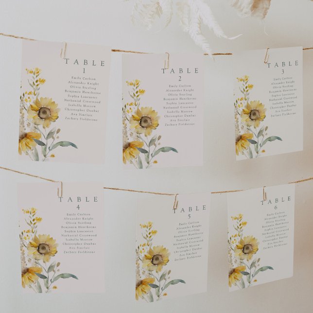 Tarjetas de tabla de Boda botánico (Subido por el creador)