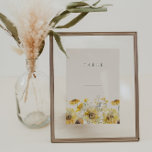 Tarjetas de tabla de Boda floral de acuarela rústi<br><div class="desc">Se trata de una elegante plantilla de tarjeta de girasol con hermosos girasoles acuáticos y tonos de sabio crema. Todos los textos y tipos de letra son editables en este diseño rústico de girasol. Los únicos colores que no son editables son los colores del diseño floral acuarela // Para los...</div>