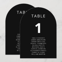 Tarjetas de tabla de Boda mínimo moderno