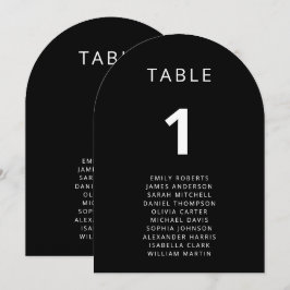 Tarjetas de tabla de Boda mínimo moderno