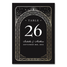 Tarjetas de tabla de Bodas de la Unión Celestial