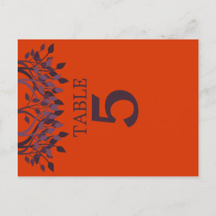 Tarjetas de tabla de hojas de ciruelas y Naranjas