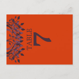 Tarjetas de tabla de hojas de ciruelas y Naranjas 