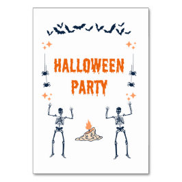 Tarjetas de tabla de la fiesta de Halloween
