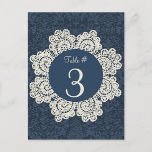 Tarjetas de tabla de los Bodas de moda Denim & Ivo