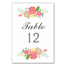 Tarjetas de tabla de números de tabla simplemente 