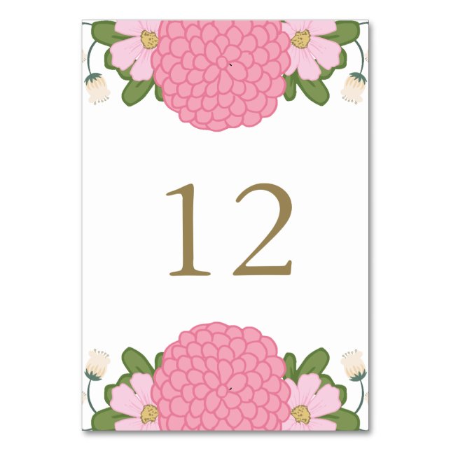 Tarjetas de tabla peony Floral Boda (Anverso)