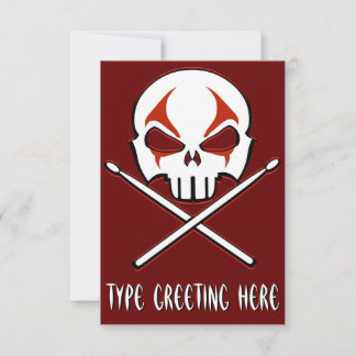 Tarjetas de tambor personalizadas para invitacione