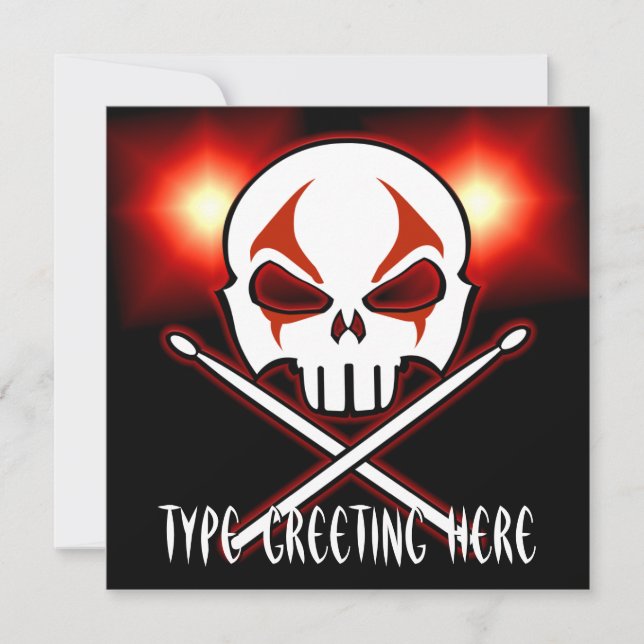 Tarjetas de tambor personalizadas para invitacione (Anverso)