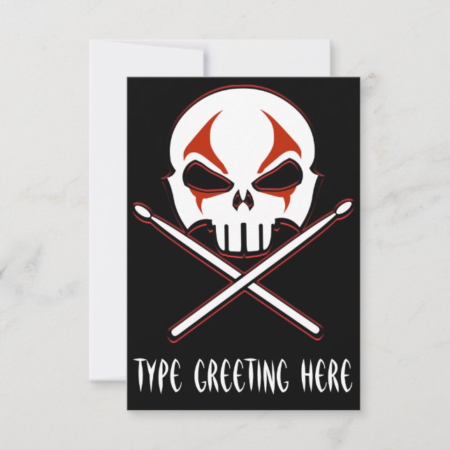 Tarjetas de tambor personalizadas para invitacione (Anverso)