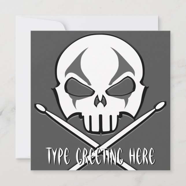 Tarjetas de tambor personalizadas para invitacione (Anverso)