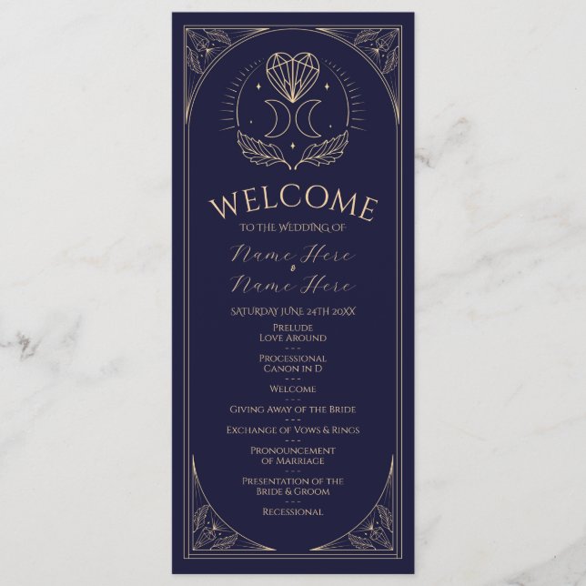 Tarjetas de Tarot del Programa de la Ceremonia de  (Anverso)