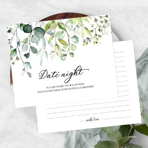 Tarjetas de Tarro de Noche de Cita de Ducha de Nov