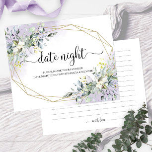 Tarjetas de Tarro de Noche de Cita de Ducha de Nov