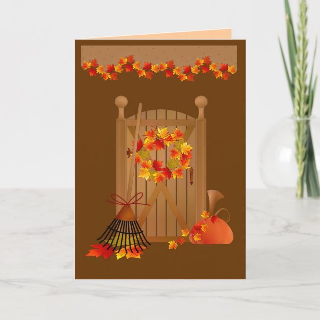 Tarjetas de temporada otoño-otoño (Anverso)