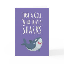 Tarjetas de Tiburón Rosa Lindo para Niñas Bebés Oc