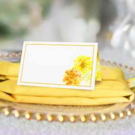 Tarjetas de tienda de campaña de boda amarillo mar