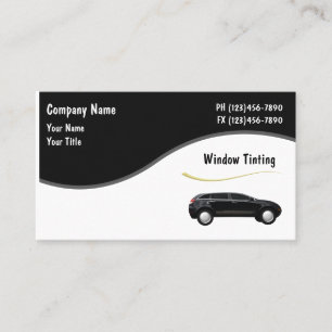 Tarjetas de tintado de ventanas para automóviles