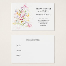 TARJETAS DE TÍTULO Y NEGOCIO DE ARTISTAS