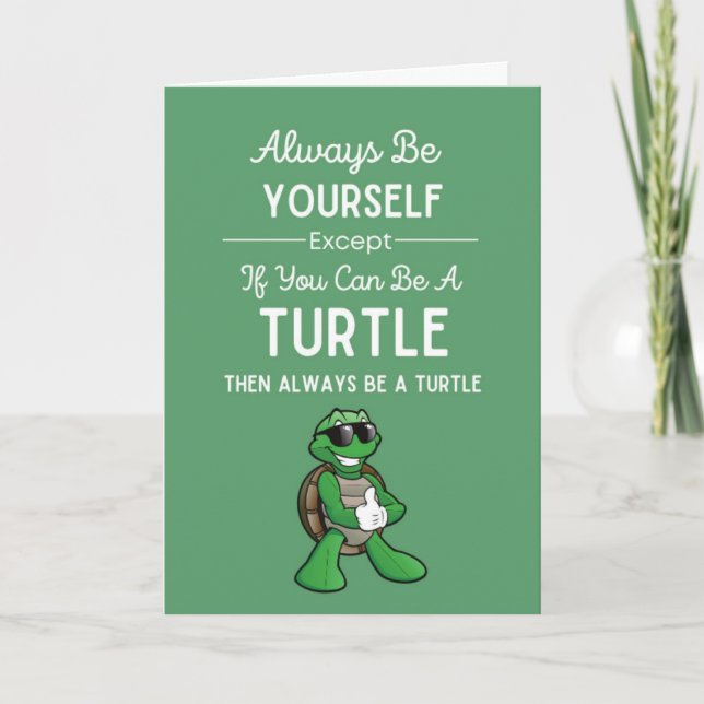 Tarjetas de Tortuga Divertidas Humor Amante de Ani (Anverso)