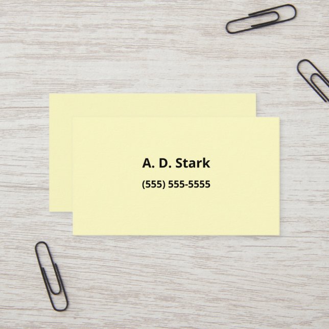 Tarjetas de trabajo amarillas de luz sólida (Anverso/Reverso In Situ)