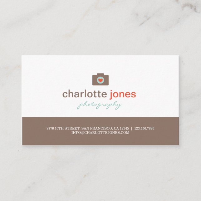 Tarjetas de trabajo de fotografía fotográfica de a (Anverso)