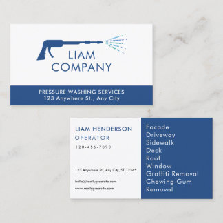 Tarjetas de trabajo de lavado de presión