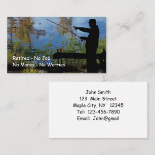 Tarjetas de trabajo de retiro de pesca para hombre