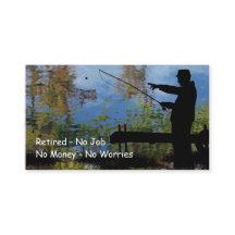 Tarjetas de trabajo de retiro de pesca para hombre