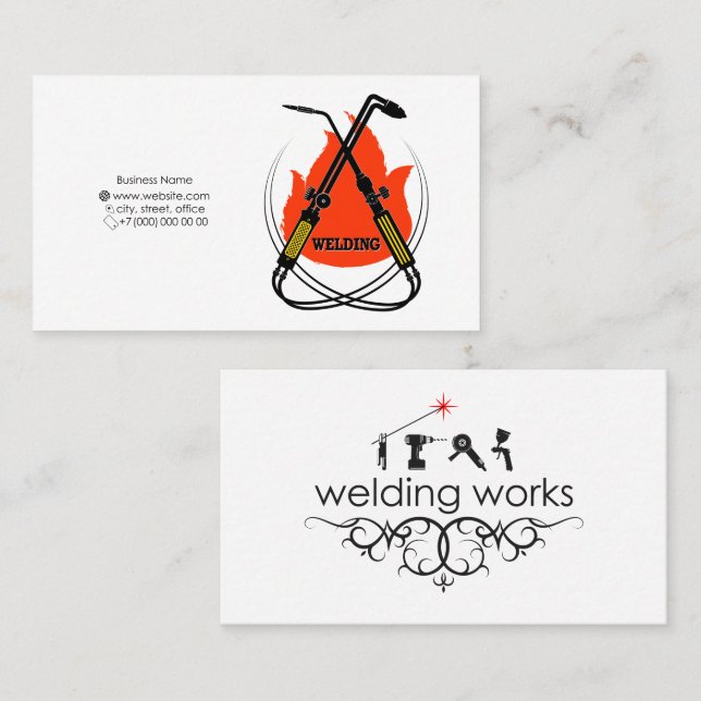 Tarjetas de trabajo de soldadura y soldadura (Anverso / Reverso)