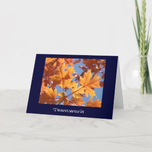 Tarjetas de trabajo en equipo Motivación Gracias O