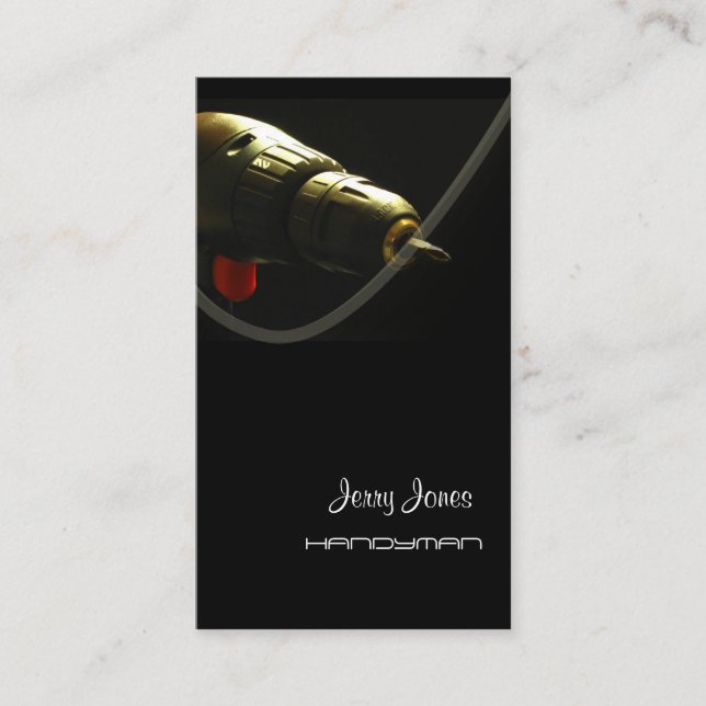 Tarjetas de trabajo Handyman, reparirman (Anverso)