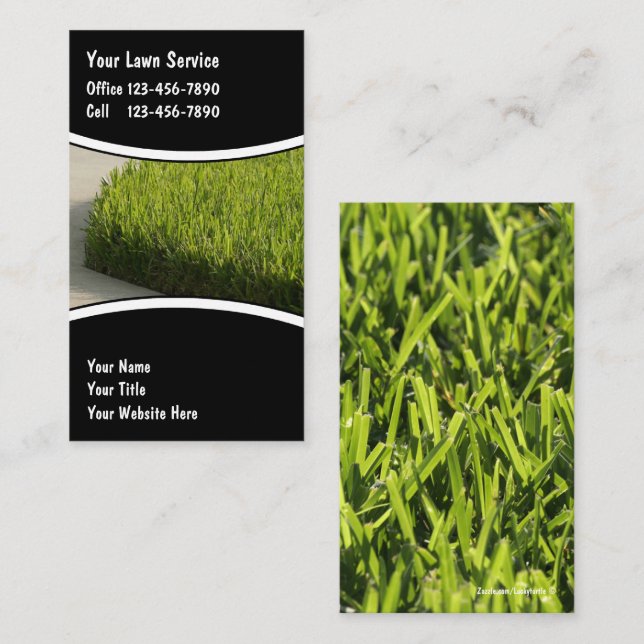 Tarjetas de trabajo Lawn (Anverso / Reverso)