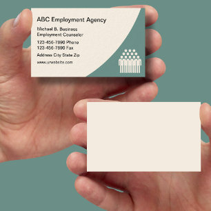 Tarjetas de trabajo modernas para agencias de empl