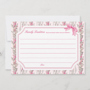 Tarjetas de tradición de la familia Baby Shower Lo