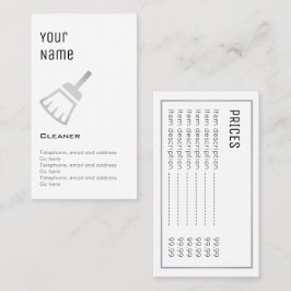 Tarjetas de un precio más limpio "esenciales"